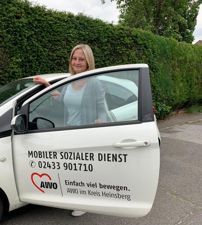Familienpflegerin Frederike Groten unterwegs für den Mobilen Sozialen Dienst der AWO 1