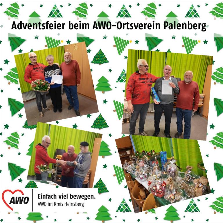Ehrung langjähriger Mitglieder - AWO-Ortsverein Palenberg lud zur Adventsfeier ein 1