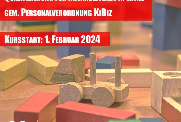 Kursstart 1. Februar: Qualifizierung für Mitarbeitende in Kitas gem. Personalverordnung KiBiz 3