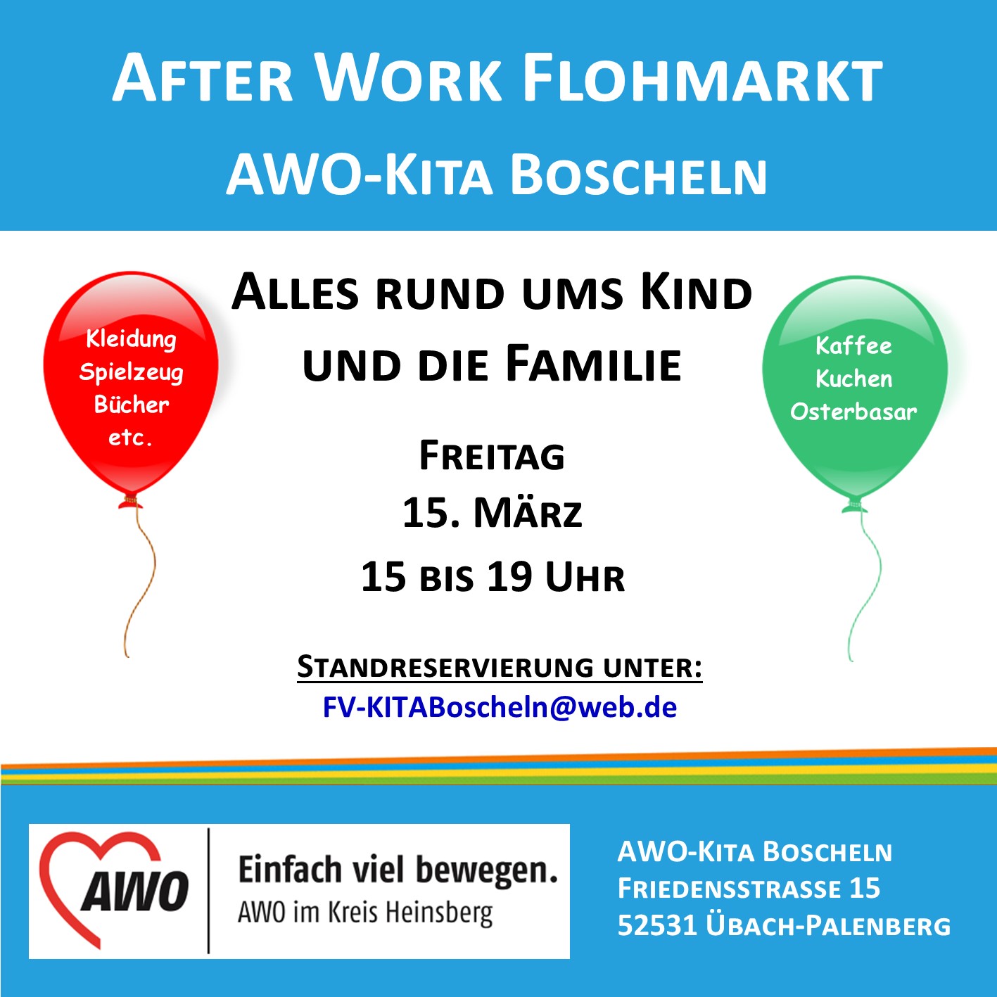 After Work Flohmarkt in der AWO Kita Boscheln 1