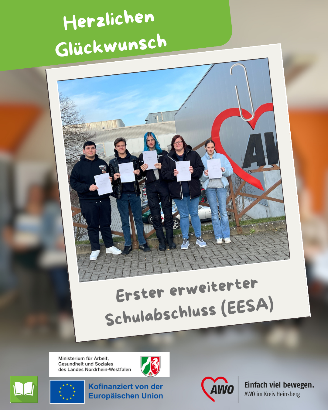 Herzlichen Glückwunsch zum bestandenen EESA! 1