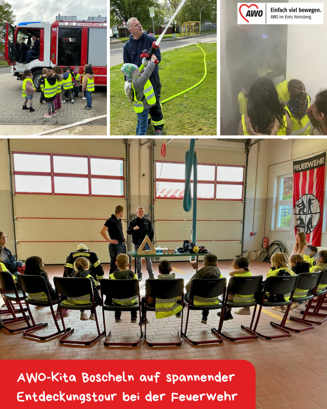 Mit Blaulicht auf Entdeckungstour: Kita-Kinder besuchen die Feuerwehr Boscheln 1