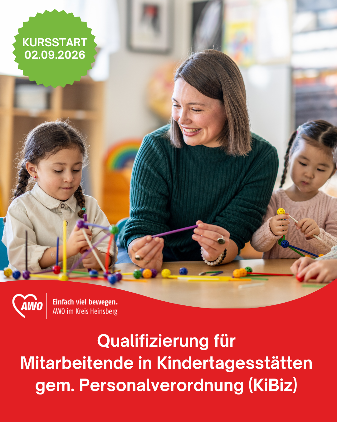 Qualifizierungsmaßnahme für Mitarbeitende in Kitas gem. Personalverordnung (KiBiz) - Kursstart 02.09.2026 1