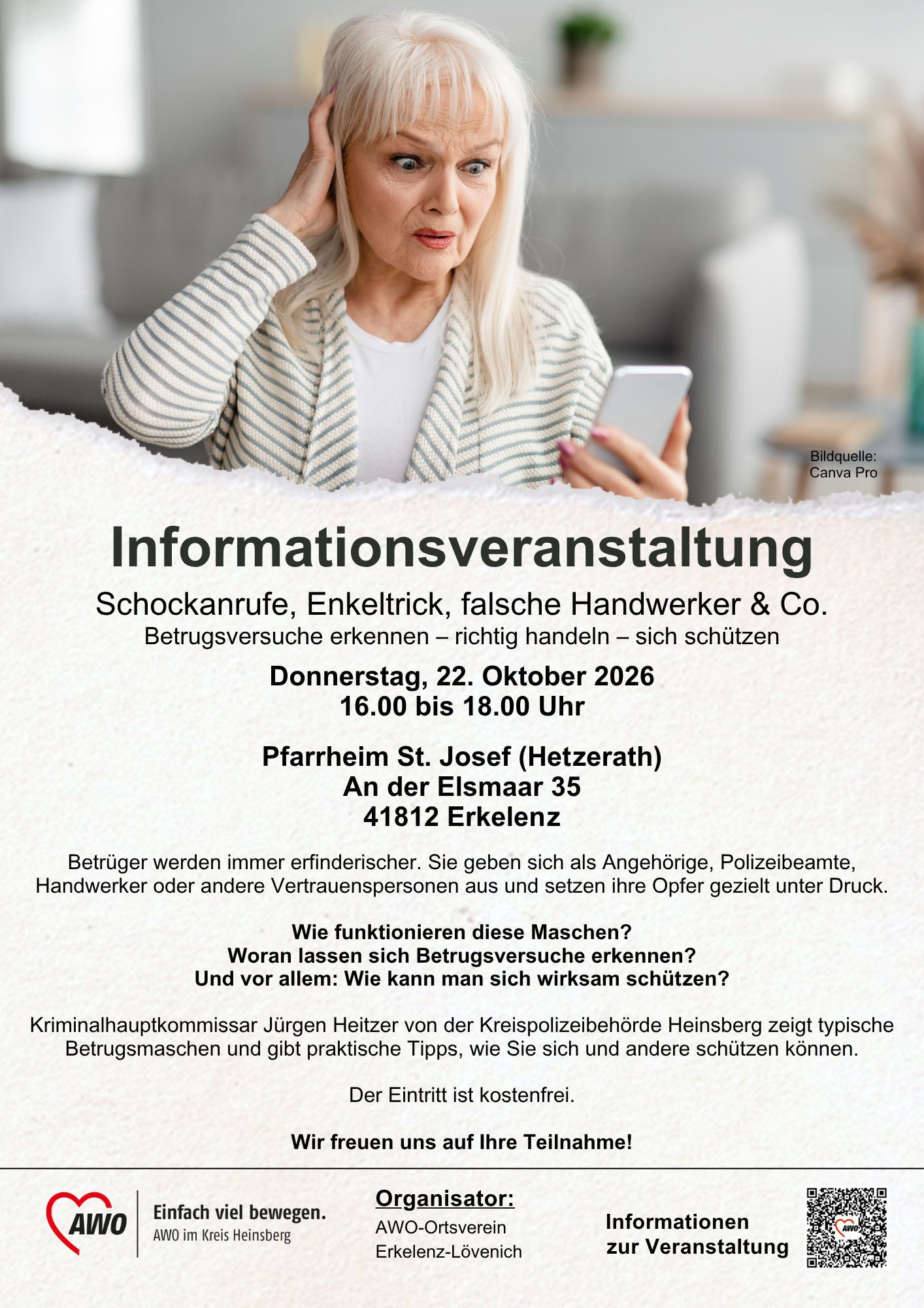 Informationsveranstaltung: Schockanrufe, Enkeltrick, falsche Handwerker & Co. 1